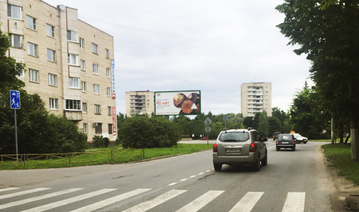 Билборд на ул. Советская, д. 22, Администрация, поликлиника, пешеходный переход, cторона Б