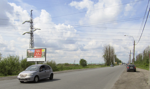 щит на Колпинском шоссе, в Колпино, 980 м от Софийской ул., cторона Б
