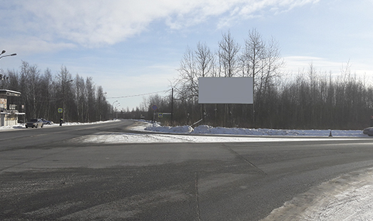 щит на Петрозаводском шоссе, д. 1а, напротив, Лагерное шоссе, cторона А