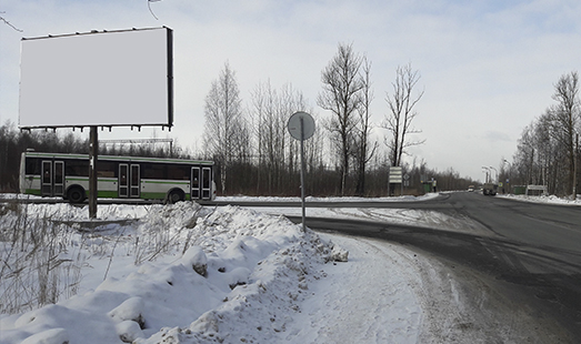 щит на Петрозаводском шоссе, д. 1а, напротив, Лагерное шоссе, cторона Б