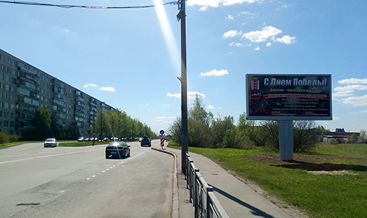 Реклама на цифровом щите 3 х 6 м на Заводском пр., напротив д. 2; cторона А