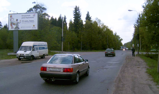 Билборд на Ленинградском шоссе, напротив мясокомбината, выезд в сторону СПб, сторона Б