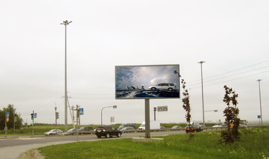реклама на щите на Витебском пр-кте, повороте на Петербургское ш. (со стороны Пушкина), сторона А