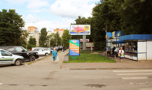 реклама на сити-форматах на ул. Александровская с ул. Вокка 6,кор.1, сторона А