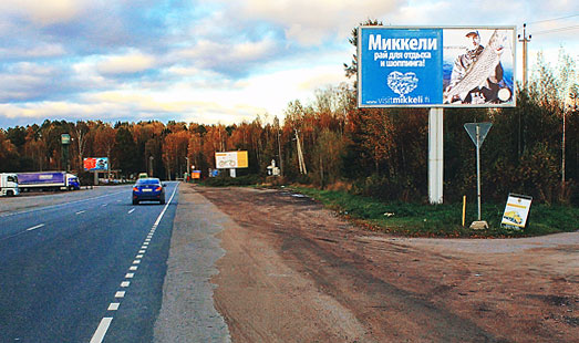 Щит на КПП Брусничное, Сайменский канал, 9 км 500 м, сторона А