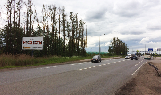 Билборд на Колпинском шоссе, в Колпино, 380 м от Софийской ул., сторона Б