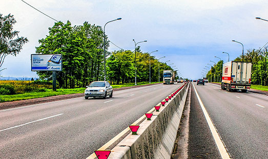 Билборд на Московском шоссе, 669 км 650 м (36 км 350 м); cторона Б - в СПб