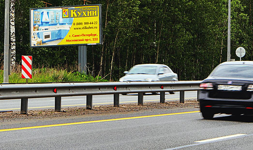 Билборд на Мурманском шоссе, 15 км 950 м, cторона Б - из СПб