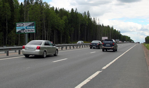Билборд на Новоприозерском шоссе, 20 км 250 м, cторона Б - в СПб