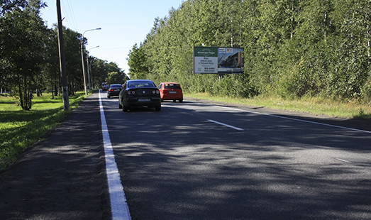 Щит на Приморском шоссе, из Санкт-Петербурга, до Полянской дороги (3), cторона А
