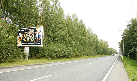 Билборд на Приморском шоссе, из Санкт-Петербурга, до Полянской дороги (3), cторона Б