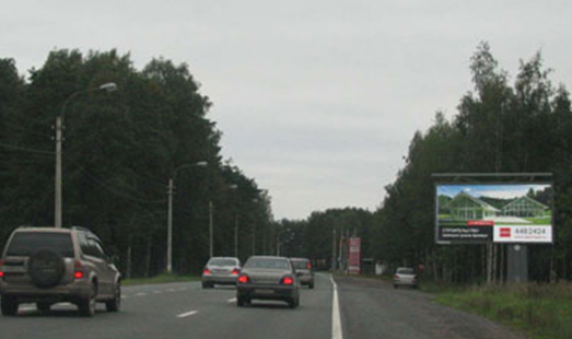 Щит на Приморском шоссе, Ольгино (из центра, АЗС Лукойл), cторона А