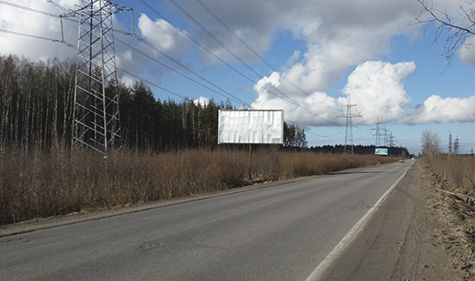 Билборд на Ропшинском шоссе, 2 км  660 м, слева (от Ропши), cторона Б - в СПб