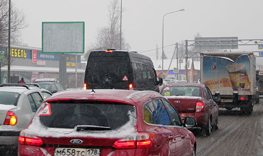Билборд на Токсовском шоссе, 0 км 250 м, cторона Б - из СПб