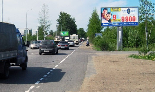 Щит на Токсовском шоссе, 3 км 450 м, cторона А - в СПб