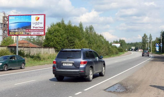 Билборд на Токсовском шоссе, 4 км 50 м, cторона Б - из СПб