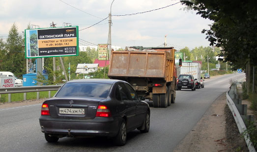 Билборд на Токсовском шоссе, 9 км 680 м, cторона Б - из СПб