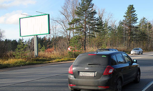 Билборд на Выборгском шоссе, 41 км 300 м, cторона Б - из СПб
