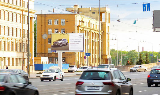 Билборд на Заневском пр. 5 / Александра Невского мост / въезд на мост; cторона Б