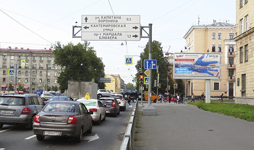 реклама на цифровом билборде на пр. Большой Сампсониевский / Кантемировская ул. 11 (из центра)