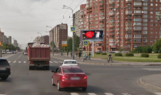 реклама на цифровом билборде на Комендантском пр., Долгоозёрная ул., д. 13