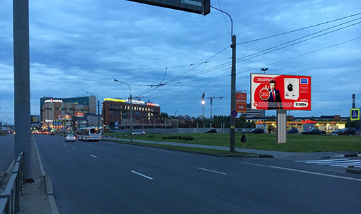 реклама на цифровом билборде на Заневском пр., д. 65, корп. 1