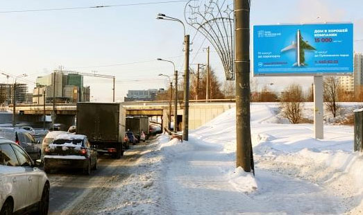 Реклама на цифровом билборде на Косыгина пр., д. 2, корп. 5; cторона А