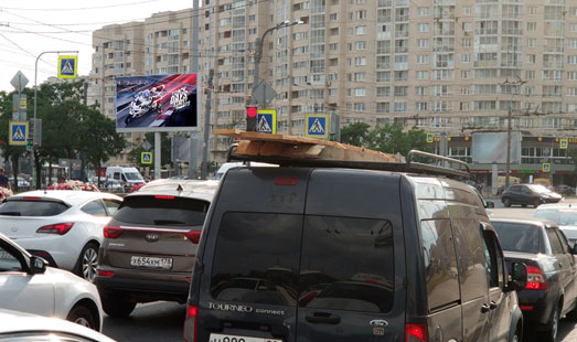 Цифровой щит на Ленинском проспекте, д. 101, литера А; проспект Маршала Жукова; cторона Б