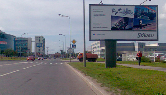 реклама на подъезде к аэропорту Пулково-2, Стартовая ул., д. 5. № 30.4 сторона А
