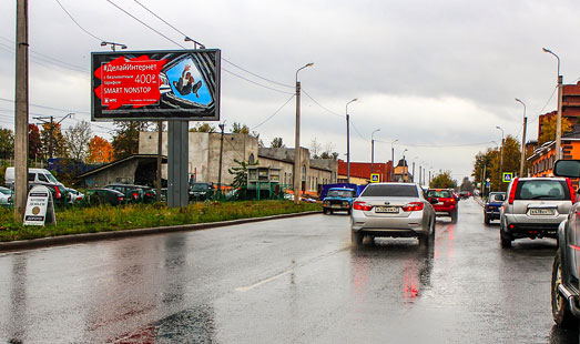 Билборд на улице Чехова; улица Радищева, платформа Татьянино; cторона Б