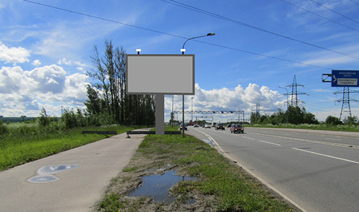 щит на Колпинском шоссе, в Колпино, 270 м от Софийской ул., cторона Б