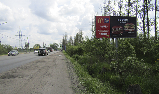 Реклама на цифровом щите 3 х 6 м на Колпинском шоссе, в Колпино, 1100 м от Софийской улицы; cторона А