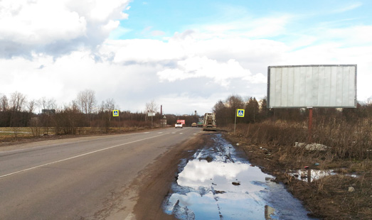 Щит на Гостилицком шоссе, 25 км, южное полукольцо в Лопухинку, сторона А