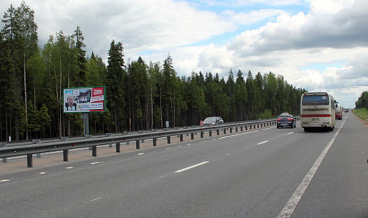 Билборд на Новоприозерском шоссе, 20 км 980 м, cторона Б - в СПб