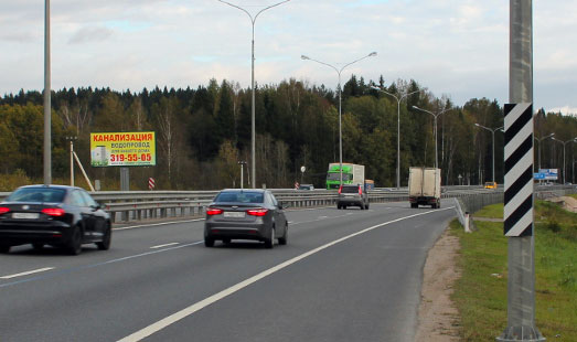 Билборд на Новоприозерском шоссе, 5 км 575 м, cторона Б - в СПб