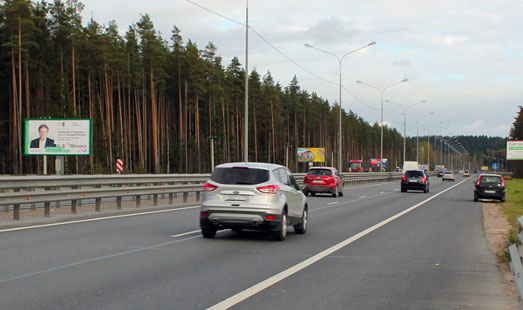 Билборд на Новоприозерском шоссе, 6 км 500 м, cторона Б - в СПб