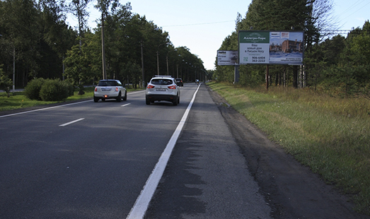 Щит на Приморском шоссе, из Санкт-Петербурга, до Полянской дороги (1), cторона А