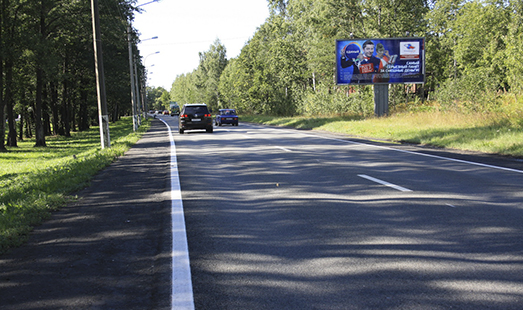 Щит на Приморском шоссе, из Санкт-Петербурга, до Полянской дороги (2), cторона А