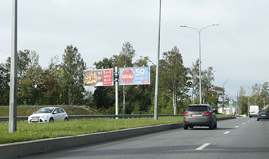 Билборд на Приморском шоссе, г. Сестрорецк/ж-д ст. Горская, правый, cторона Б