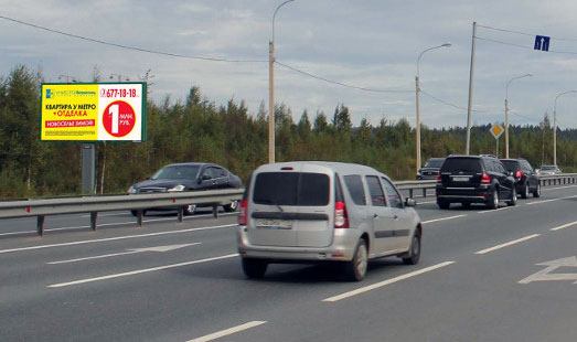 Билборд на шоссе Дорога жизни, 7 км 750 м, cторона Б - из СПб