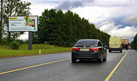 Билборд на Таллинском шоссе, 63 км 500 м, cторона Б - в СПб
