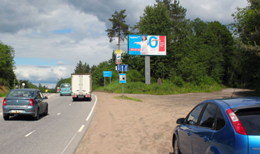 Щит на Токсовском шоссе, 12 км 450 м, cторона А - из СПб