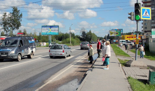 Билборд на Токсовском шоссе, 3 км 220 м, cторона Б - из СПб
