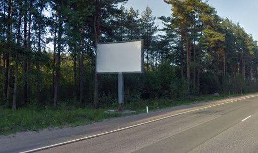Билборд на Выборгском шоссе, 2, 3 км до дороги А118 («Скандинавия»), cторона Б - в СПб