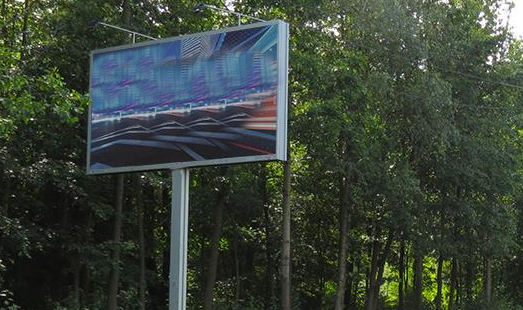 Билборд на Зеленогорском шоссе / посёлок Репино, Луговая ул., д. 8; cторона Б