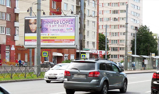 Билборд на Ветеранов пр. 89, напротив / универсам Таллинский; cторона Б