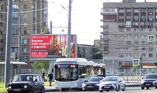 Билборд на Бухарестской ул. / Фучика ул. 15; cторона Б