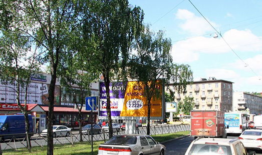 Билборд на Бабушкина ул. 17; cторона А4 (к ст.м. Елизаровская)
