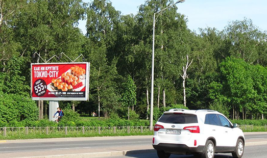 Билборд на Малоохтинском пр. 98, напротив / Заневский парк; cторона Б