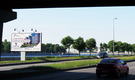 Билборд на Малоохтинской наб. / Большеохтинский мост; cторона Б